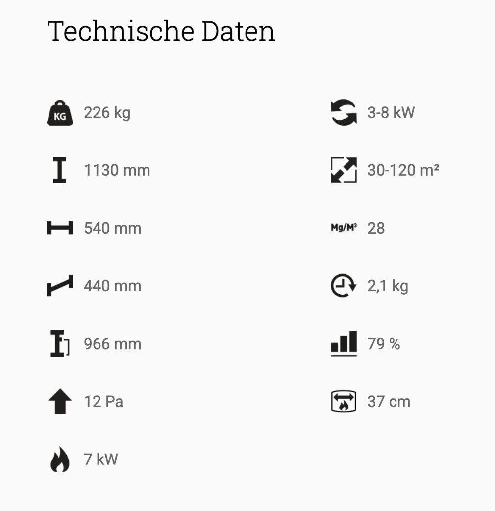 Prio 6 Speckstein Technische Daten